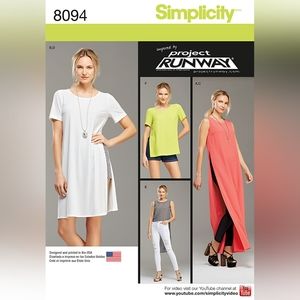 2/$10 OR 3/$15 Simplicity Misses/Miss Petite Tunic w/ Length Variations